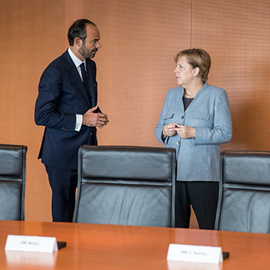 Édouard Philippe - Angela Merkel